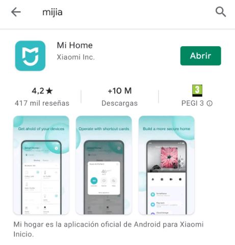 conexion con app movil mijia